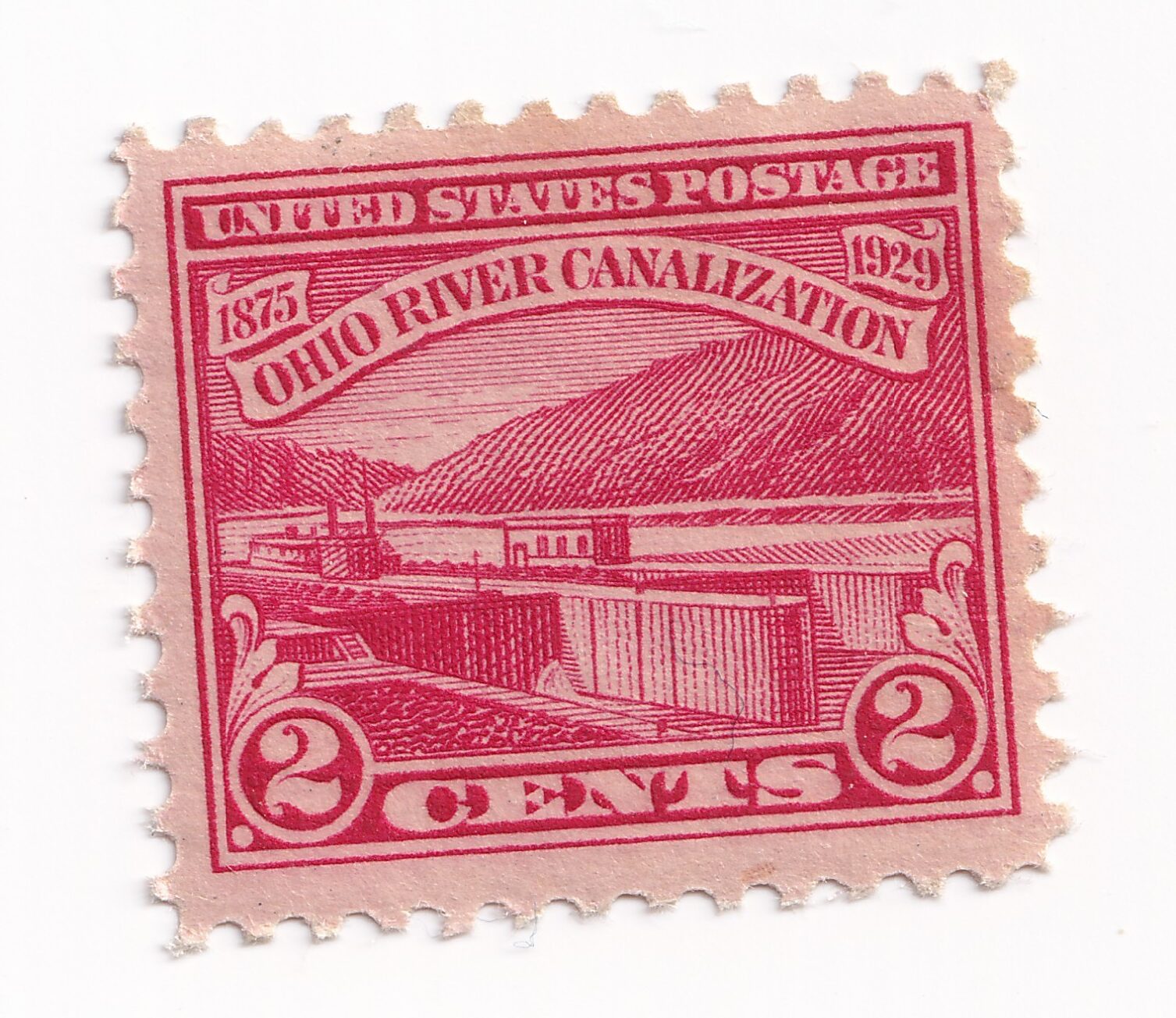 Scott #681 Ohio River Canalization Single Stamp - MH #6