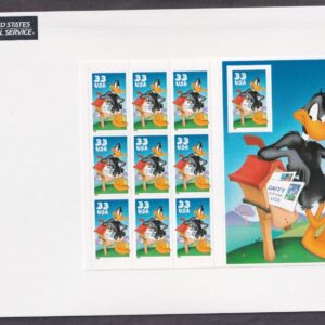 Scott #3307 Daffy Duck Full Sheet of 10 Stamps - Sealed White