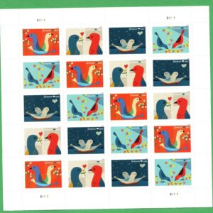 USPS Love Birds Sheet of 20 Forever Stamps - MNH (6049 - 2026)