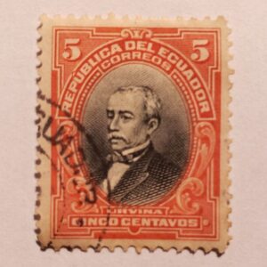 Stamp Latin America Ecuador 1911-1928 Sc#208, AL4 5c Pres Urvina