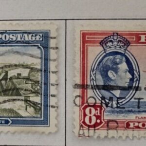 Stamp Bahamas 1938 #107 & 108 used
