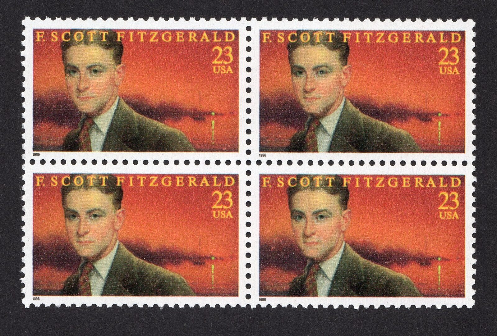 Scott #3104 F. Scott Fitzgerald Block of 4 Stamps - MNH