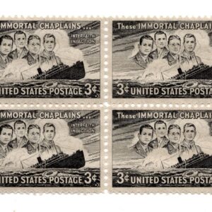 Scott #956 Immortal Chaplains Block of 4 Stamps - MNH