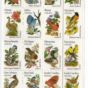 Scott #1953-2002b State Birds and Flowers Sheet of 50 Stamps - MNH Folded