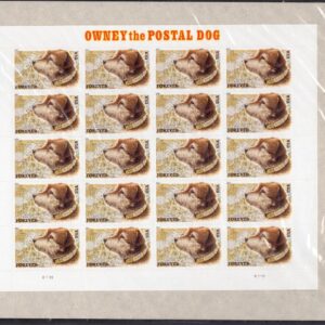 Scott #4547 Owney Postal Dog Sheet of 20 Forever Stamps - Sealed