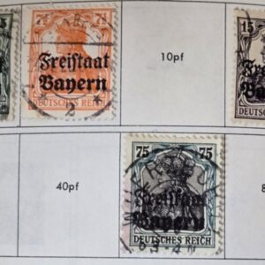 Stamp Bavaria-Bayern 1919-20 #178-179, 181, 186 used