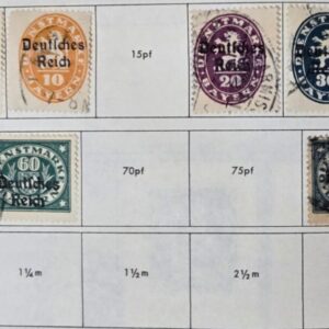 Stamp Bavaria-Bayern 1920 #256-257, 259-263, 265-266 used