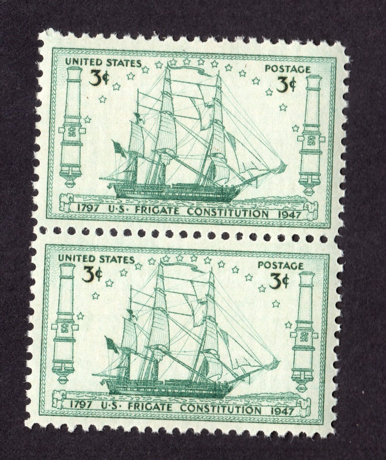 Scott #951 Frigate Construction Pair of Stamps - MNH