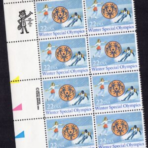 Scott #2142 Winter Special Olympics Zip Block of 8 Stamps - MNH