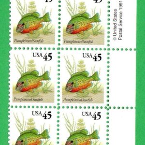 Scott #2481 Pumpkinseed Sunfish Zip Block of 14 Stamps - MNH