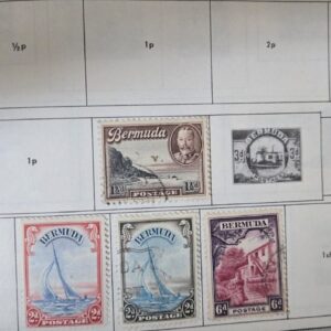 Stamp Bermuda 1921-48 #75, 107, 108 used; #105 & 109A MH