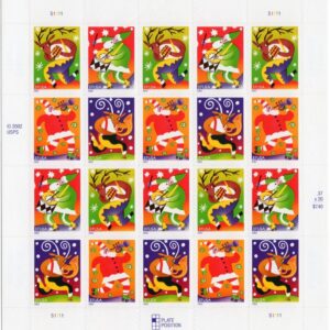 Scott #3824a Holiday Music Makers Sheet of 20 Stamps - MNH