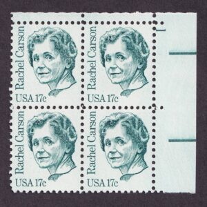 Scott #1857 Rachel Carson Plate Block of 4 Stamps - MNH P#1 UR