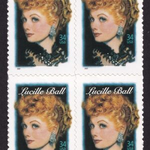 Scott #3523 Lucille Ball (Legends of Hollywood) Block of 4 Stamps - MNH