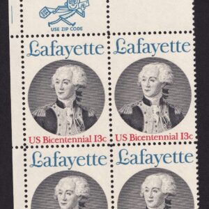 Scott #1716 Lafayette (George Washington) Zip Block of 4 Stamps - MNH