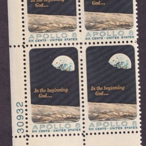Scott #1371 Apollo 8 Plate Block of 4 Stamps - MNH LL