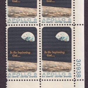Scott #1371 Apollo 8 Plate Block of 4 Stamps - MNH LR