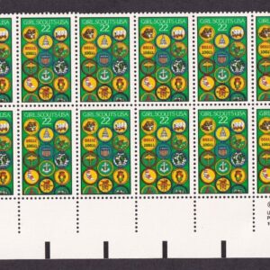 Scott #2251 Girl Scouts Plate Block of 20 Stamps - MNH P#11112-1 LL