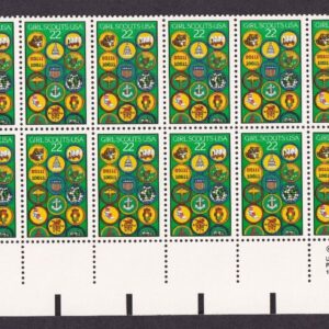Scott #2251 Girl Scouts Plate Block of 20 Stamps - MNH P#11112-1 LL