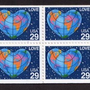 Scott #BK188 (2536a) Love Heart World Map Booklet of 20 Stamps - MNH P#1113