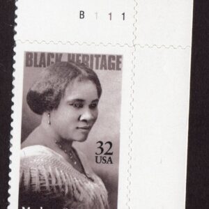 Scott #3181 Madam C. J. Walker (Black Heritage) Plate # Single Stamp - MNH UR