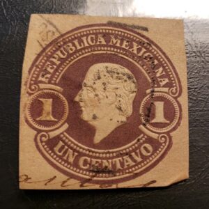Stamp Latin America Mexico Medallion 1c Hidalgo's Head
