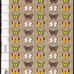 Scott #1715a (1712) Butterflies Sheet of 50 Stamps - MNH UL