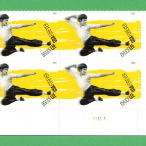 Scott #6055 Bruce Lee Plate Block of 4 Forever Stamps - MNH 2026 LR