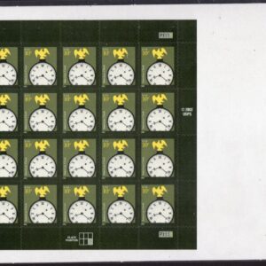 Scott #3757 Classic American Clock Sheet of 20 Stamps - Sealed White