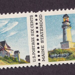 Scott #1391 Maine Lighthouse at North Point Horizontal Pair of Stamps - MNH