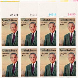 Scott #1503 Lyndon B. Johnson (LBJ) Plate Block Of 16 Stamps - MNH