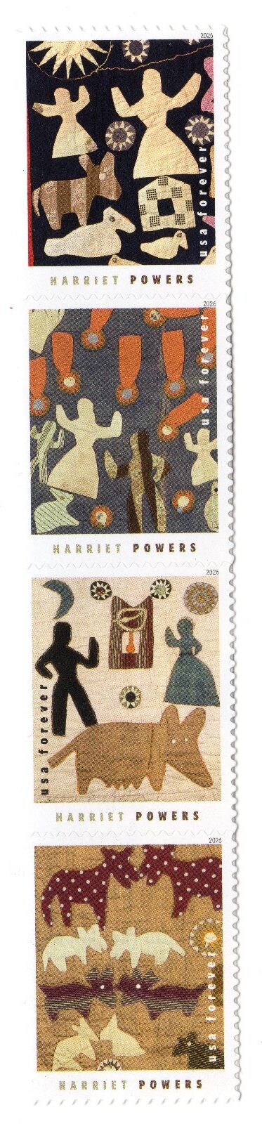 Scott #6058 Harriet Powers Strip of 4 Forever Stamps - MNH 2026