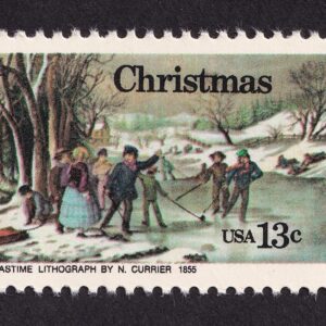 Scott #1702 Winter Pastime Currier Single Stamp - MNH