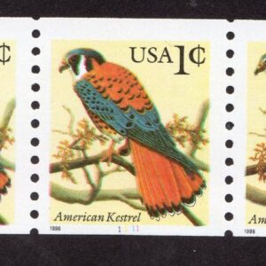 Scott #3044 American Kestrel Plate # (PNC3) 3 Stamp Coil - MNH P#1111 Small Date
