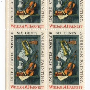 Scott #1386 William M. Harnett "Old Models" Zip Block of 4 Stamps - MNH