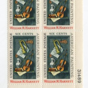 Scott #1386 William M. Harnett Plate Block of 4 Stamps MNH P#31489 LR