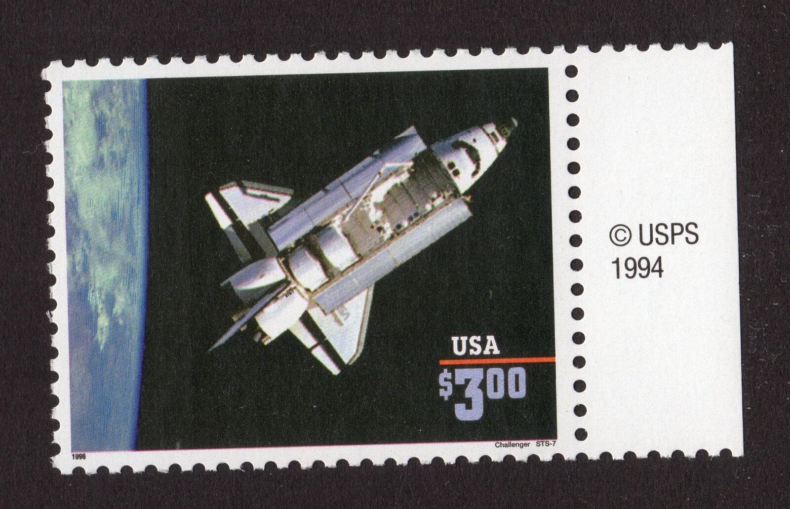 Scott #2544b 1996 Space Shuttle Single Stamp - MNH w/Copyright Selvage