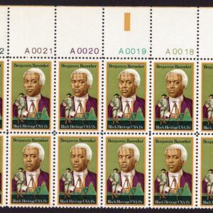Scott #1804 Benjamin Banneker Black Heritage Plate Block of 12 Stamps MNH UR #2