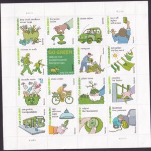 Scott #4524 Go Green Forever Stamp Sheet of 16 Stamps - MNH