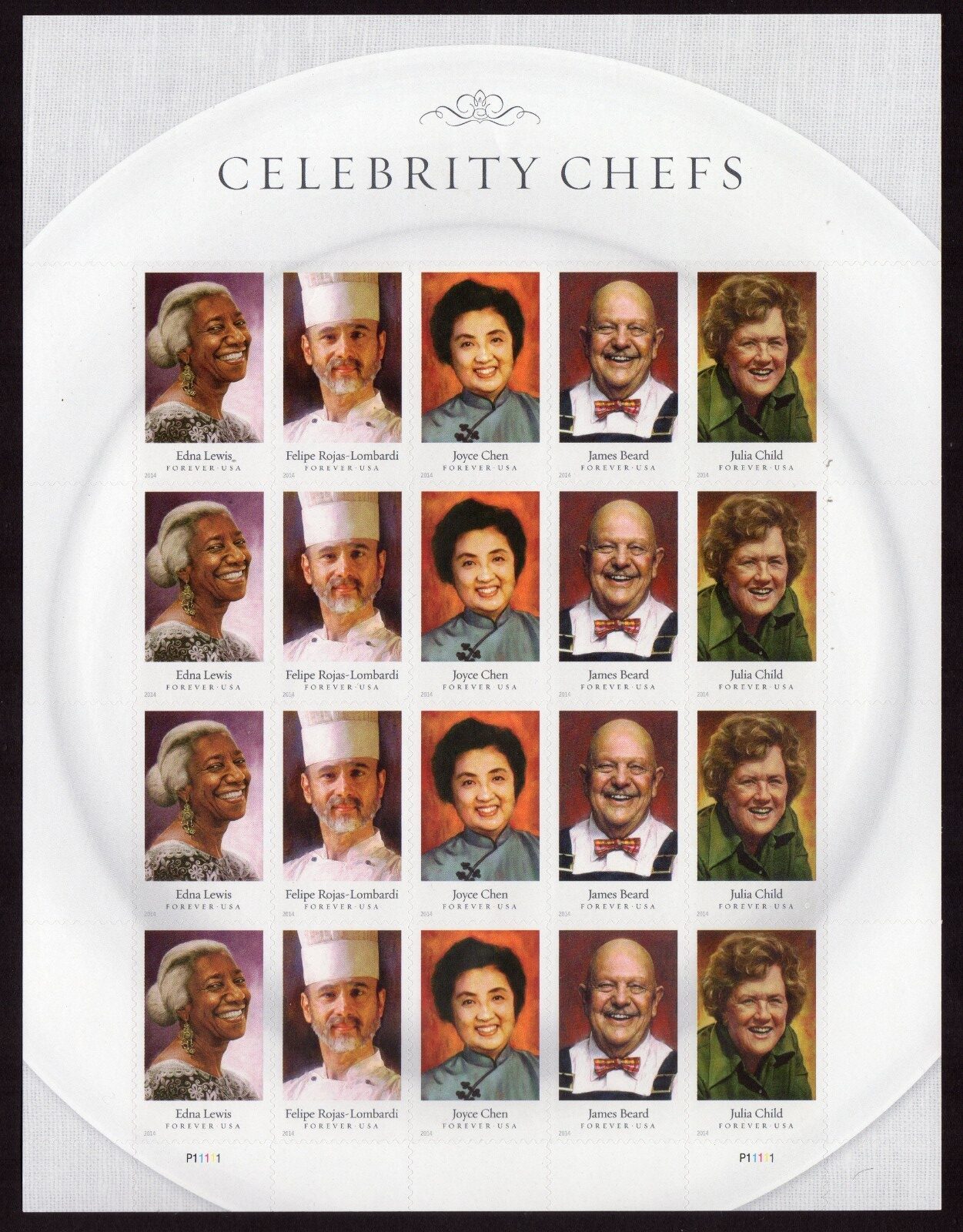 Scott #4926a (4923-26) Celebrity Chefs Sheet of 20 Stamps - MNH