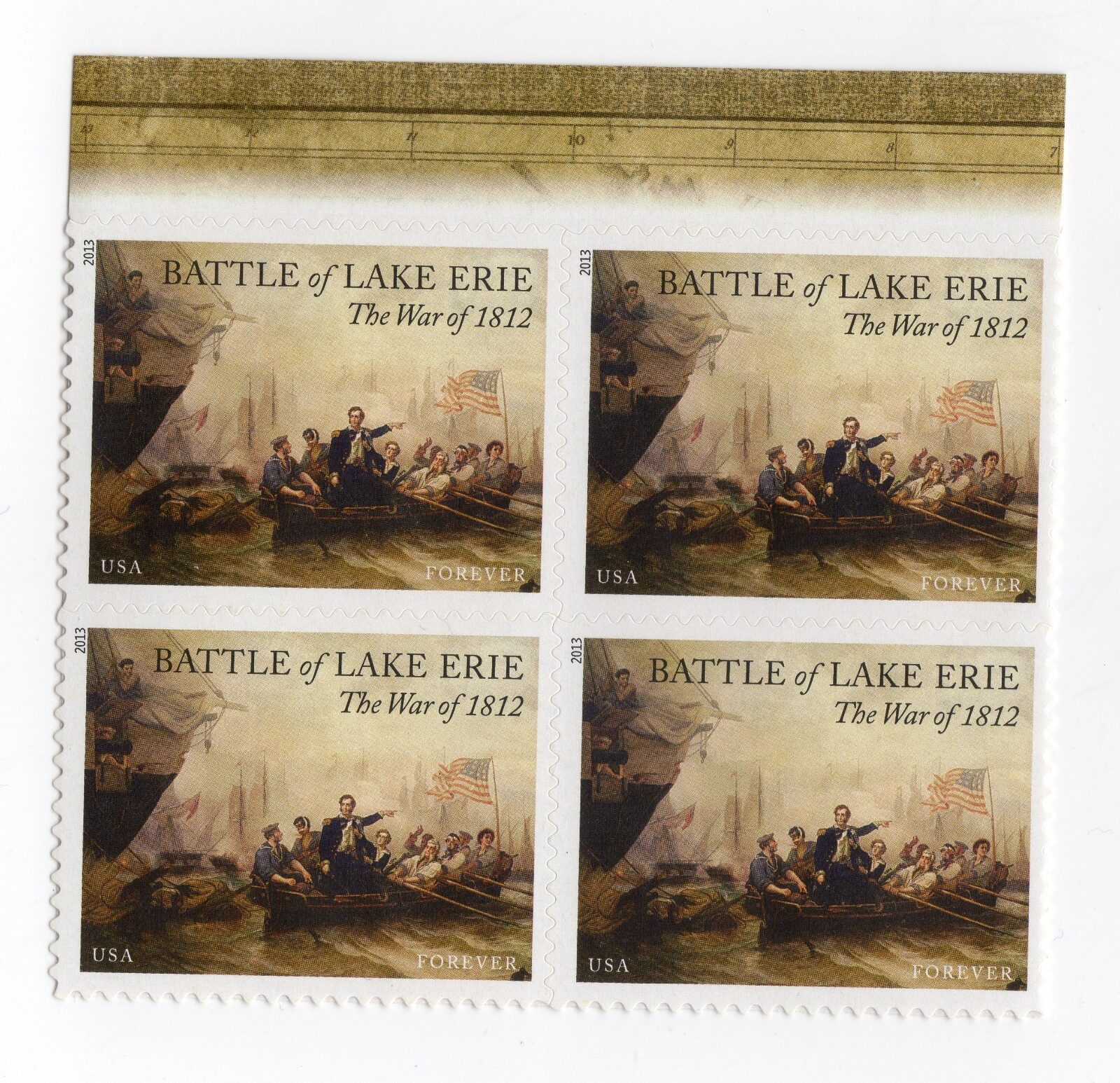 Scott #4805 Lake Erie War of 1812 Block of 4 Forever Stamps - MNH Top Selvage