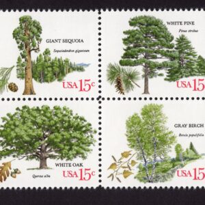 Scott #1767a (1764-67) 1978 Arboretum 15¢ Block of 4 Stamps - MNH Sequoia 1st