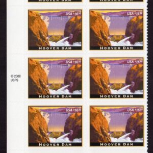 Scott #4269 Hoover Dam Priority Mail Plate Block of 10 Stamps - MNH Left