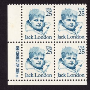 Scott #2182 Jack London Zip Block Of 4 Stamps - MNH