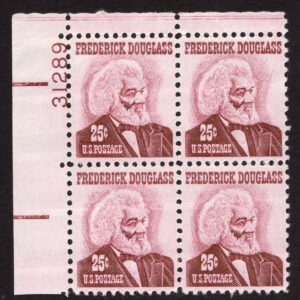 Scott #1290 Frederick Douglas Plate Block of 4 Stamps - MNH P#31289 UL #2