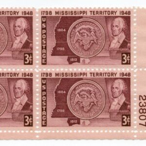 Scott #955 Mississippi Territory Plate Block of 4 Stamps - MNH P#23607 LR