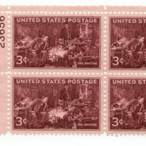 Scott #949 The Doctor Plate Block of 4 Stamps - MNH P#23656 UL