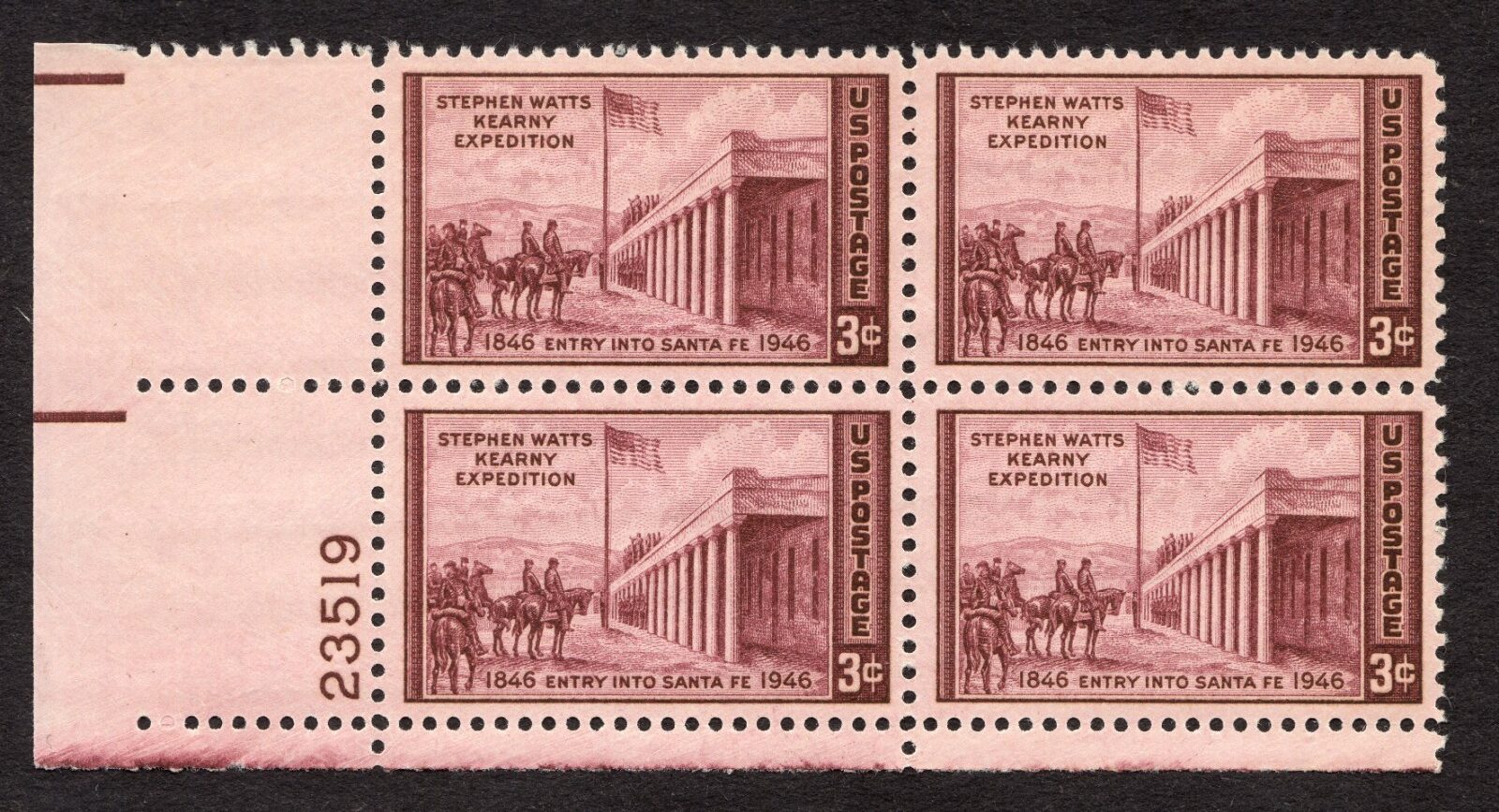 Scott #944 Stephen Watts Kearney Plate Block of 4 Stamps - MNH P#23519 LL