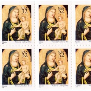 Scott #3003A Christmas Madonna (Giotto) Booklet Pane of 10 Stamps w/Tab - MNH