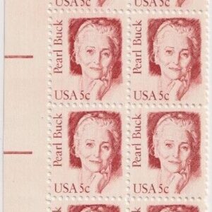Scott #1848 Pearl Buck (Sai Zhenzhu) Plate Block of 20 Stamps - MNH P#1 UL PC#8